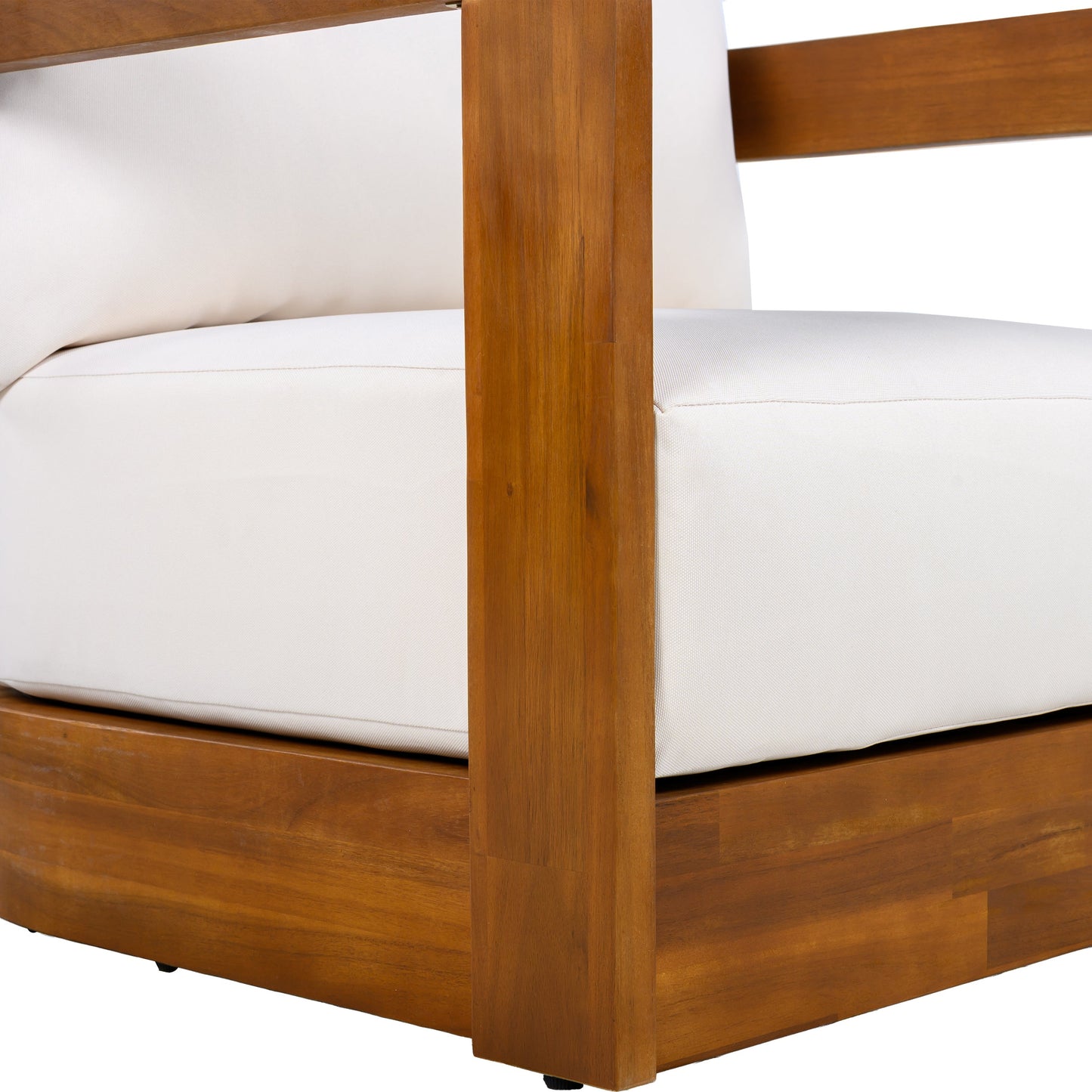 Set of 2 Premium Acacia Wood Outdoor Club Chairs