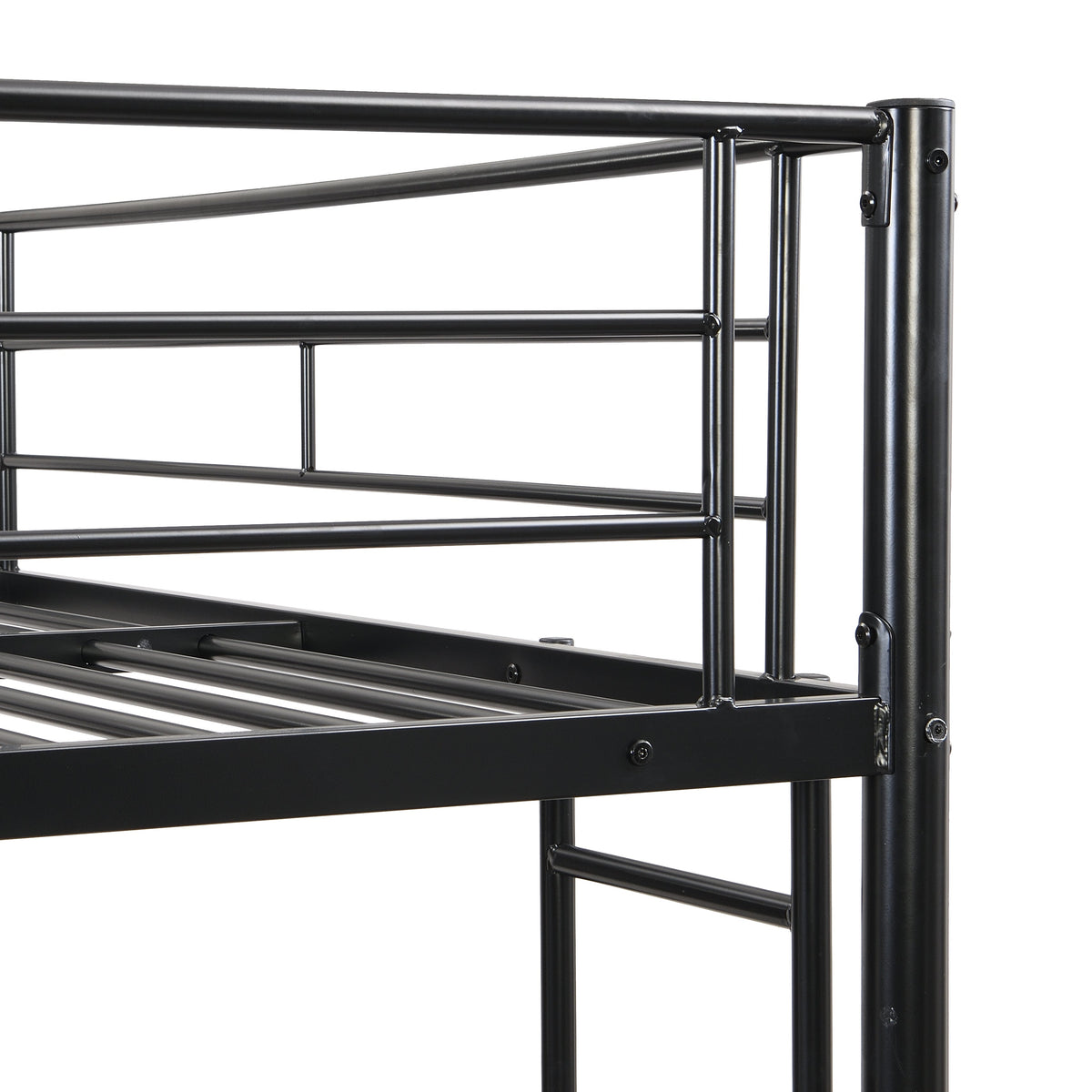 Full Over Full with Trundle Metal Bunk Bed