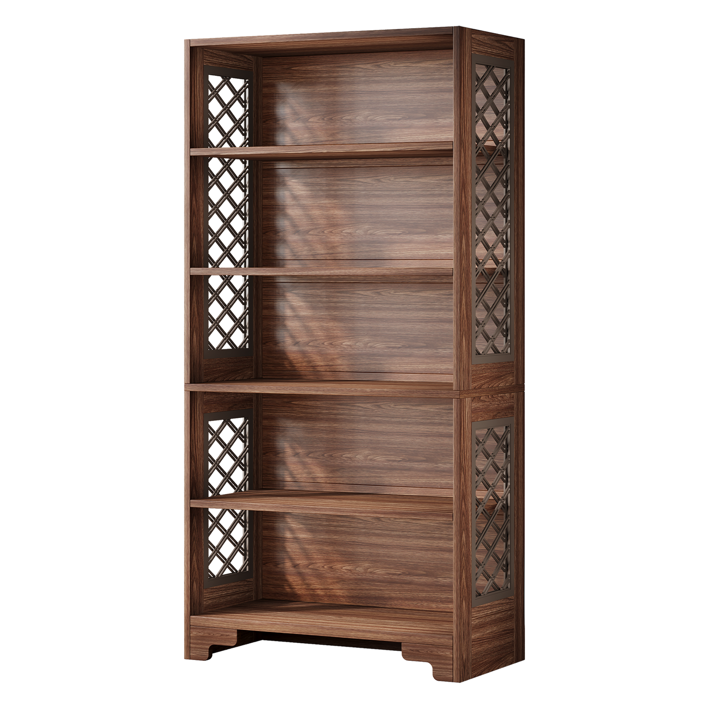 70.8" 6-Tier Vintage Bookcase