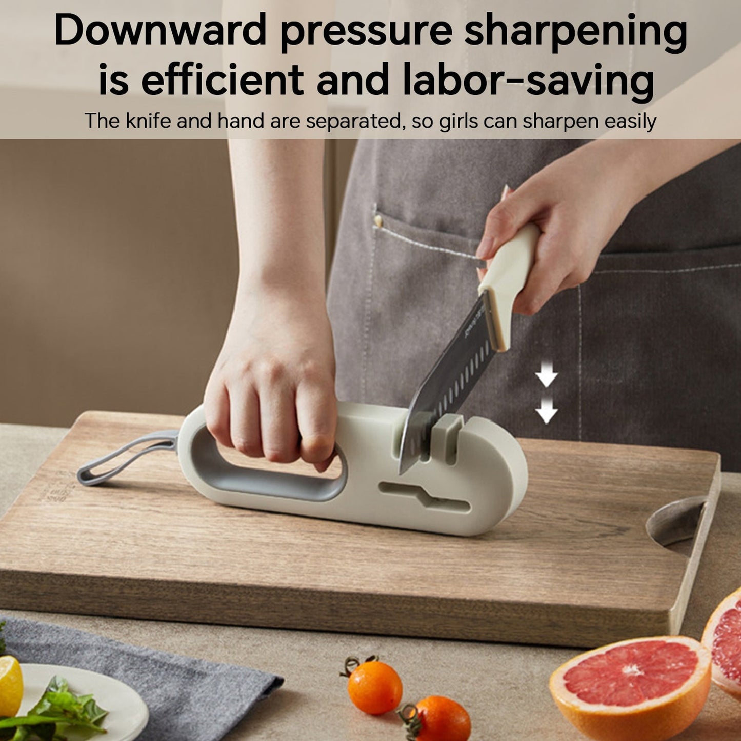 4 in 1 Kitchen Knife Sharpener Non-slip Multi-functional