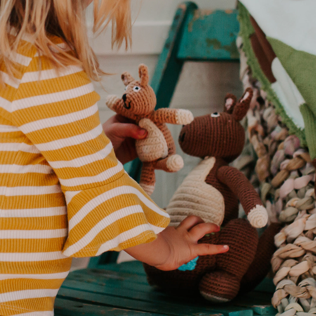 Large Animal Kangaroo with Kid