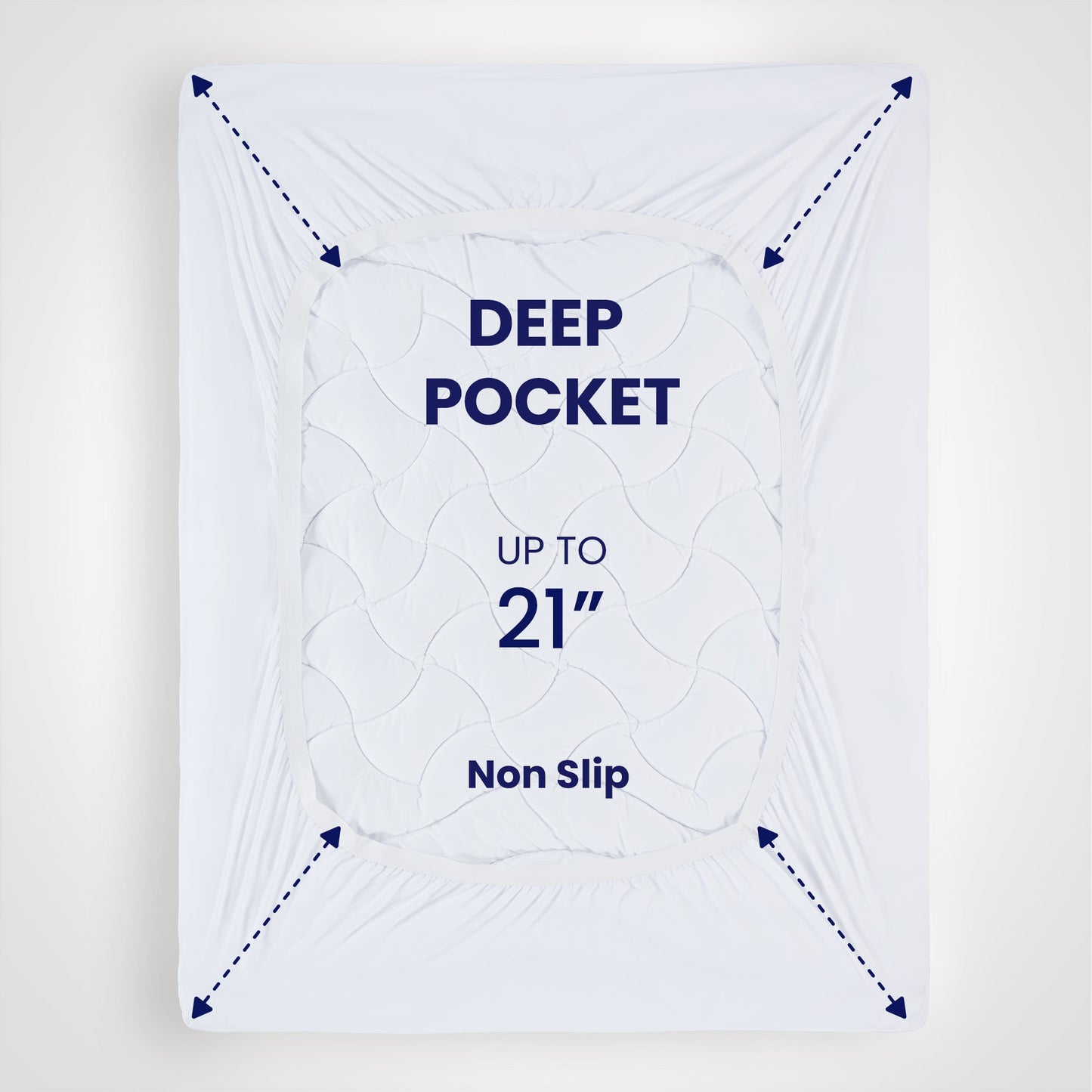 Premium Zoned Cooling Mattress Pad - White