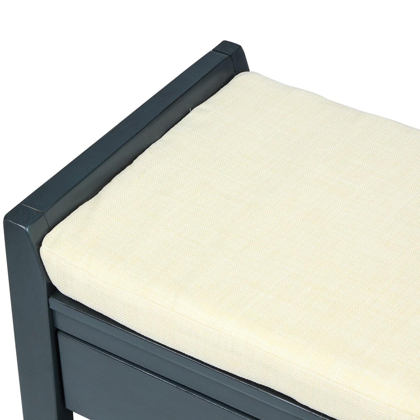 TREXM Shoe Rack with Cushioned Seat and Drawers