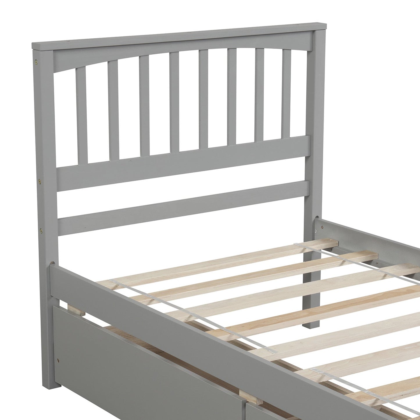 Twin Size Platform Bed with Two Drawers
