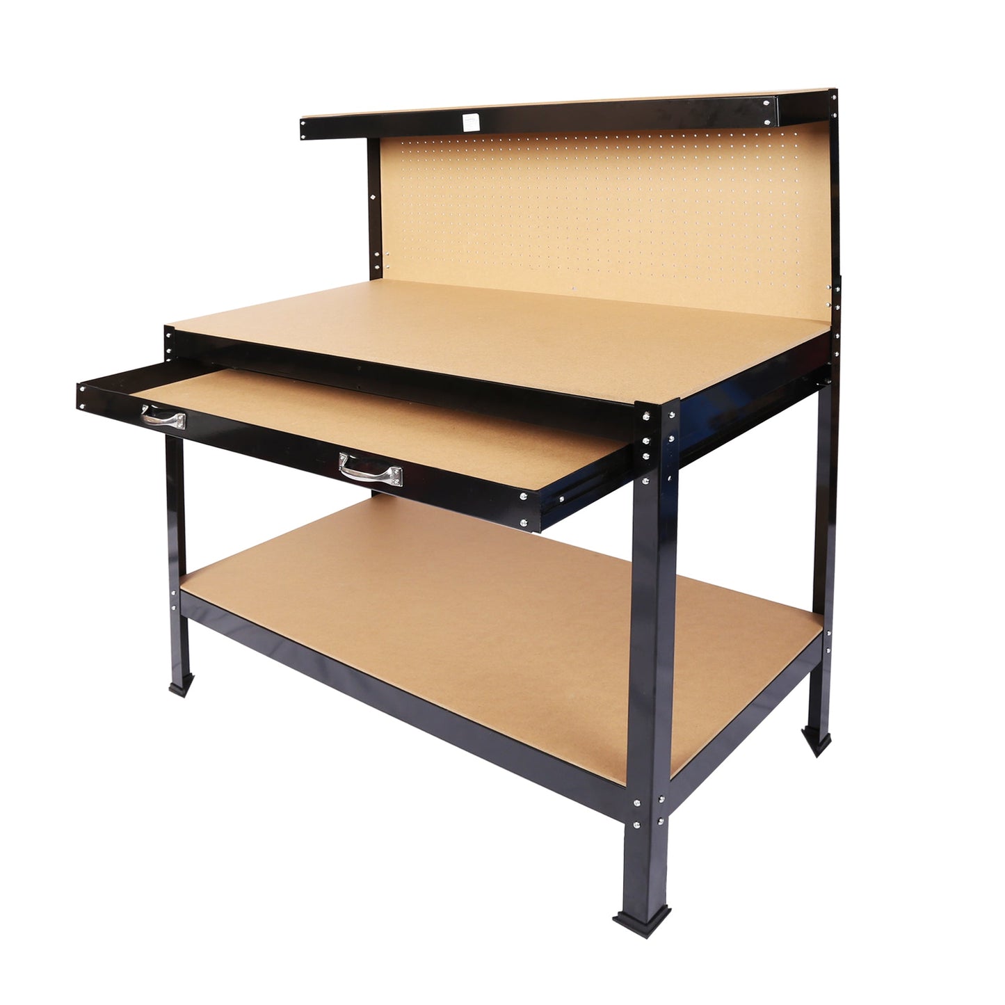 Steel Workbench Tool Storage With Drawer & Peg Board