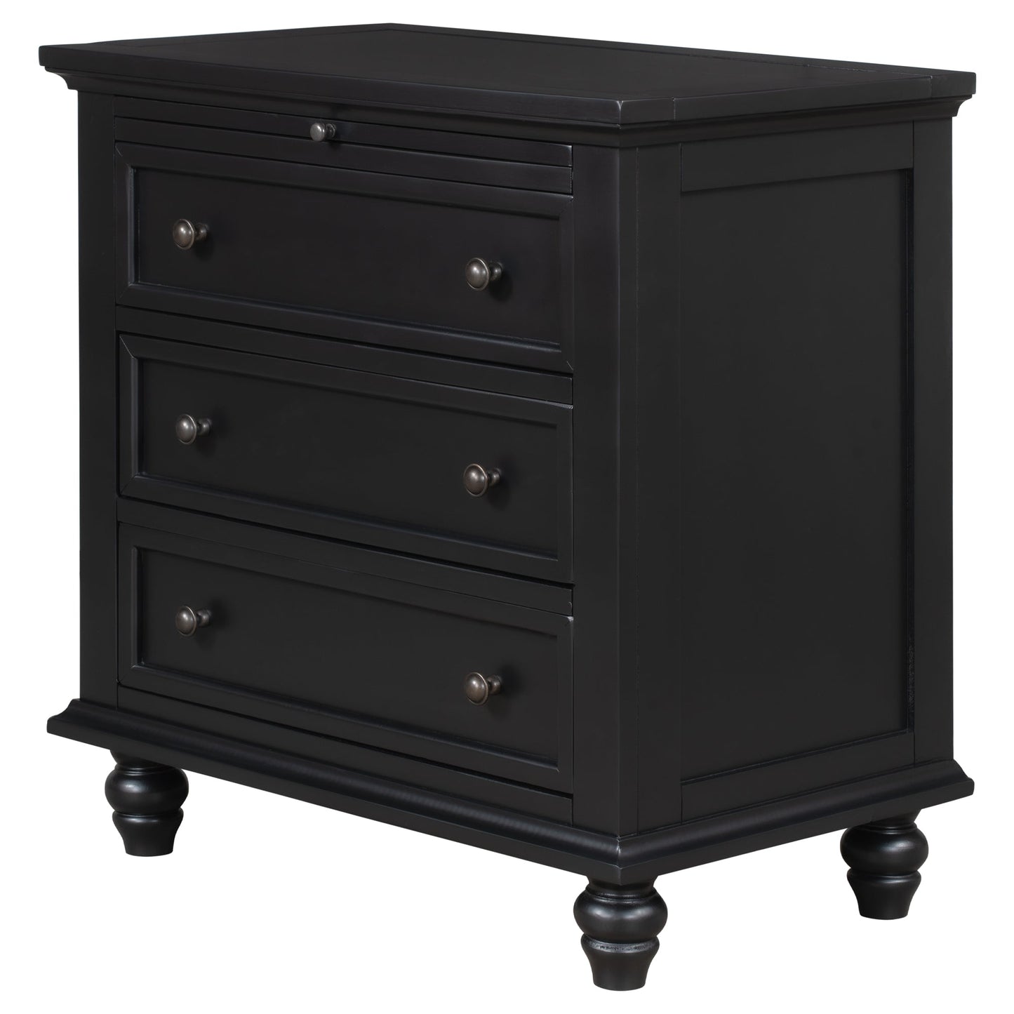 U_STYLE 27.6'' Painted Nightstand with Pull-Out Tray