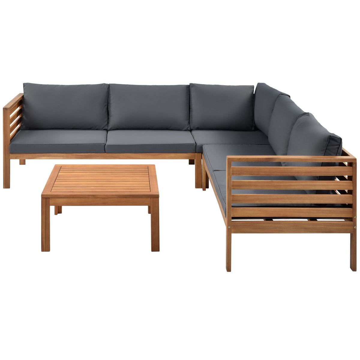 Wood Structure Outdoor Sofa Set