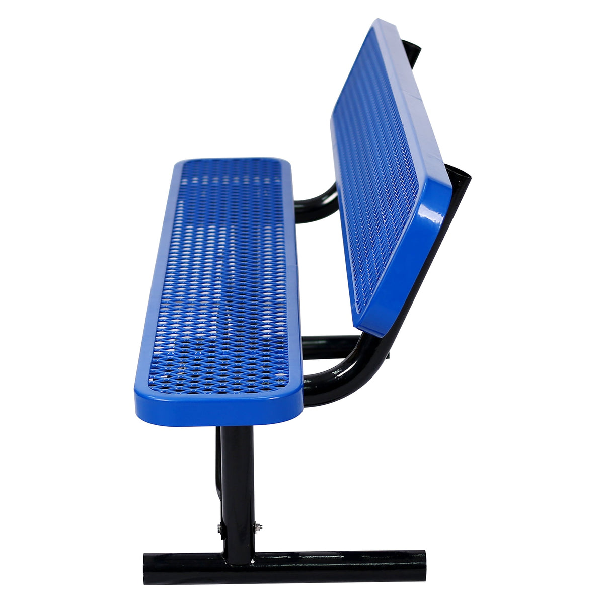 6 ft. Outdoor Steel Bench with Backrest