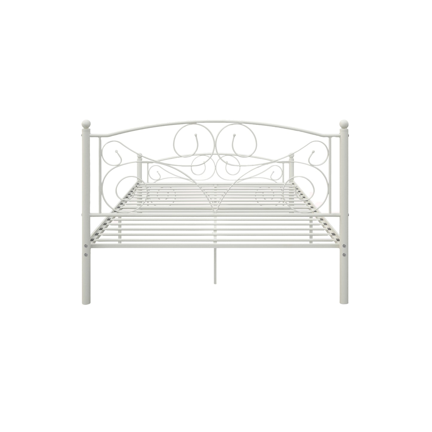 Full Size Unique Flower Sturdy System Metal Bed Frame
