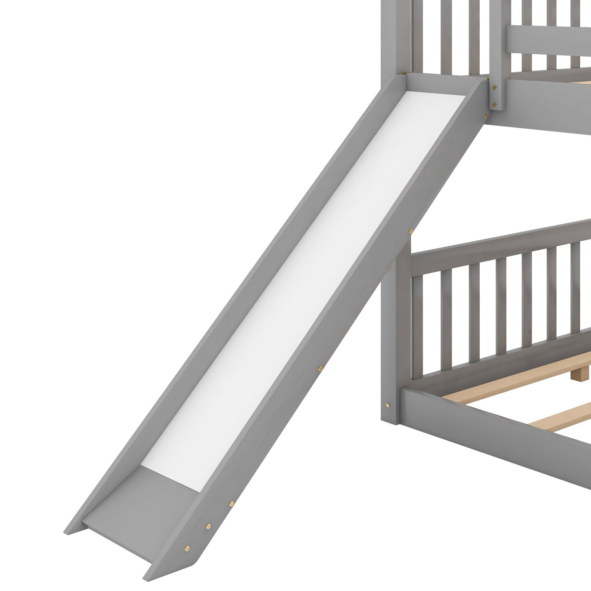 Full Over Full Bunk Bed with Convertible Slide and Ladder