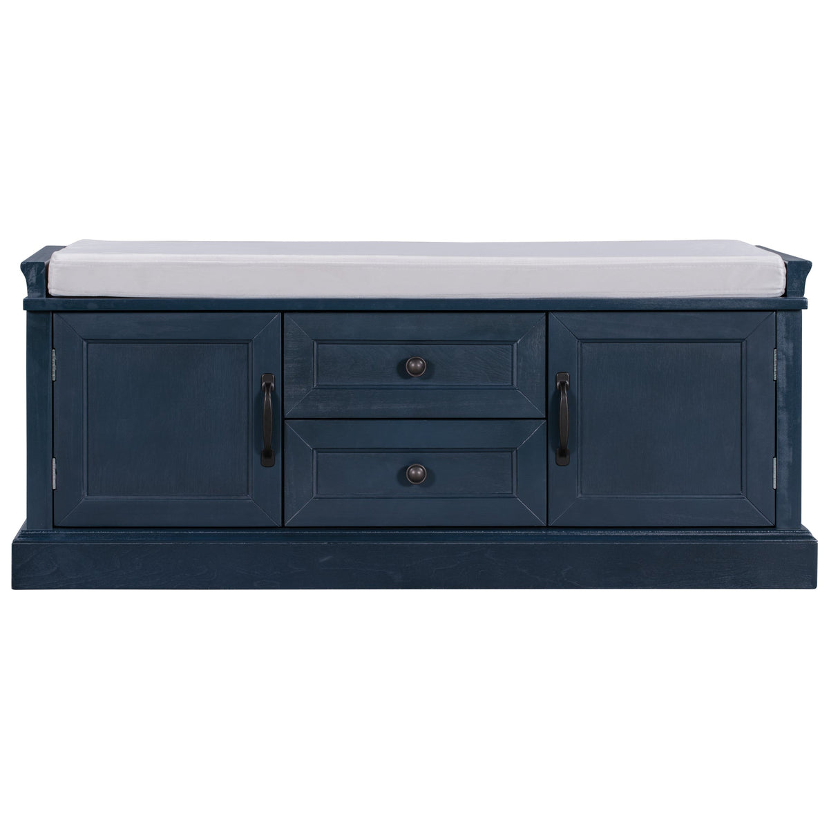TREXM Storage Bench with 2 Drawers and 2 Cabinets