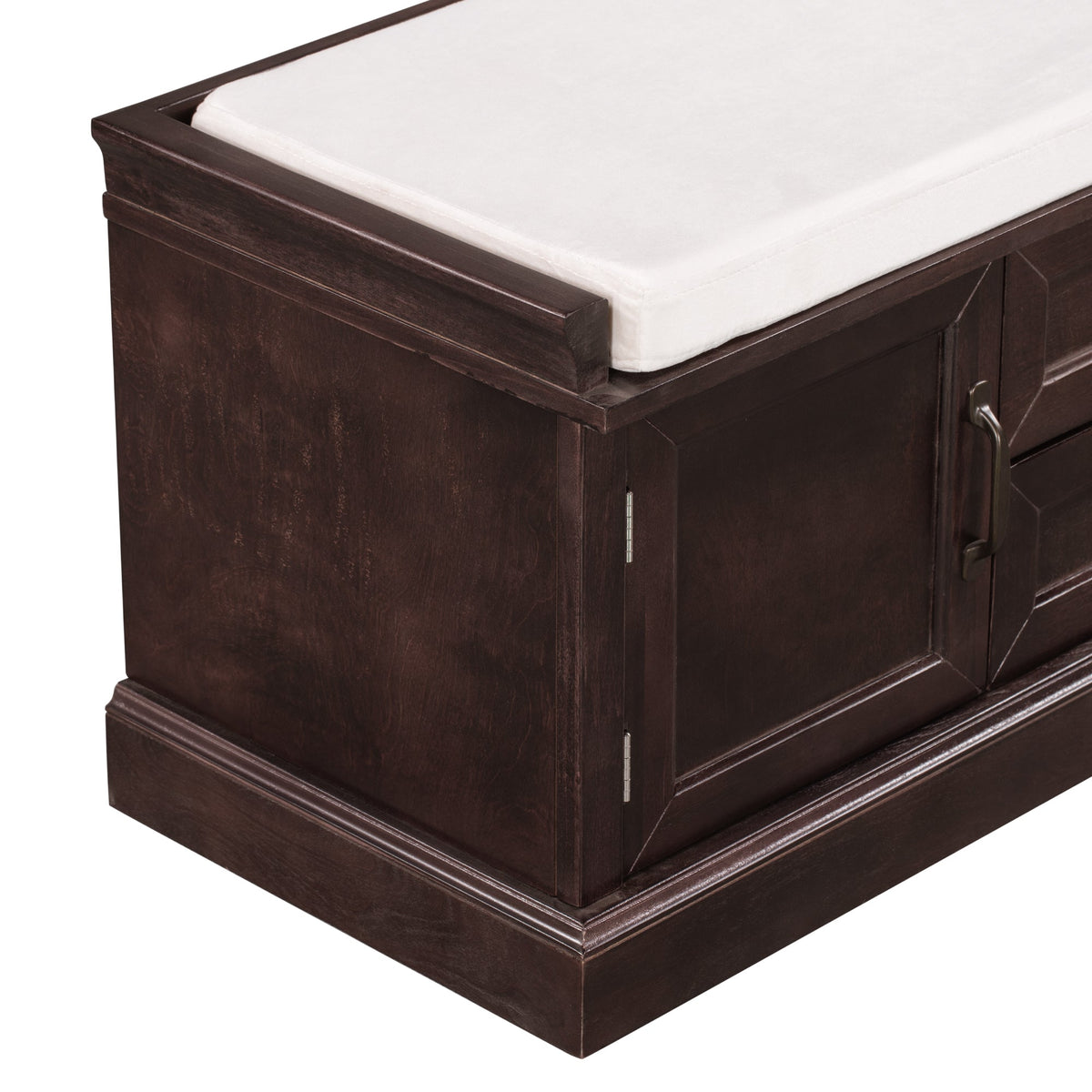 TREXM Storage Bench with 2 Drawers and 2 Cabinets