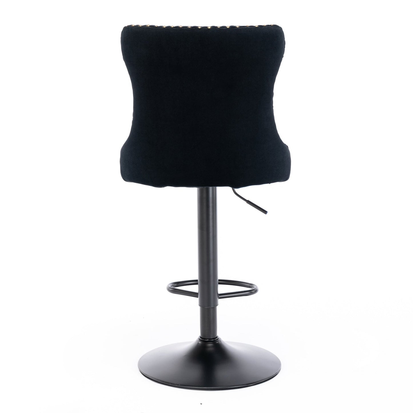 A&A Furniture Swivel Velvet Barstools