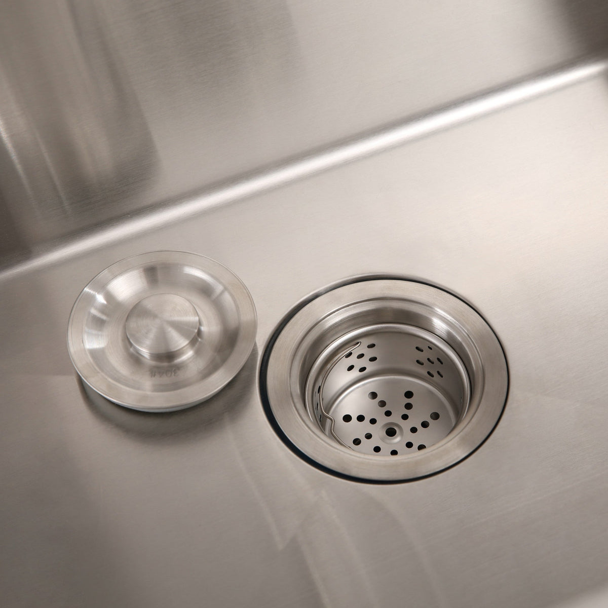 24-Inch Stainless Steel Washing Sink with Faucet Hoses and Drain Head