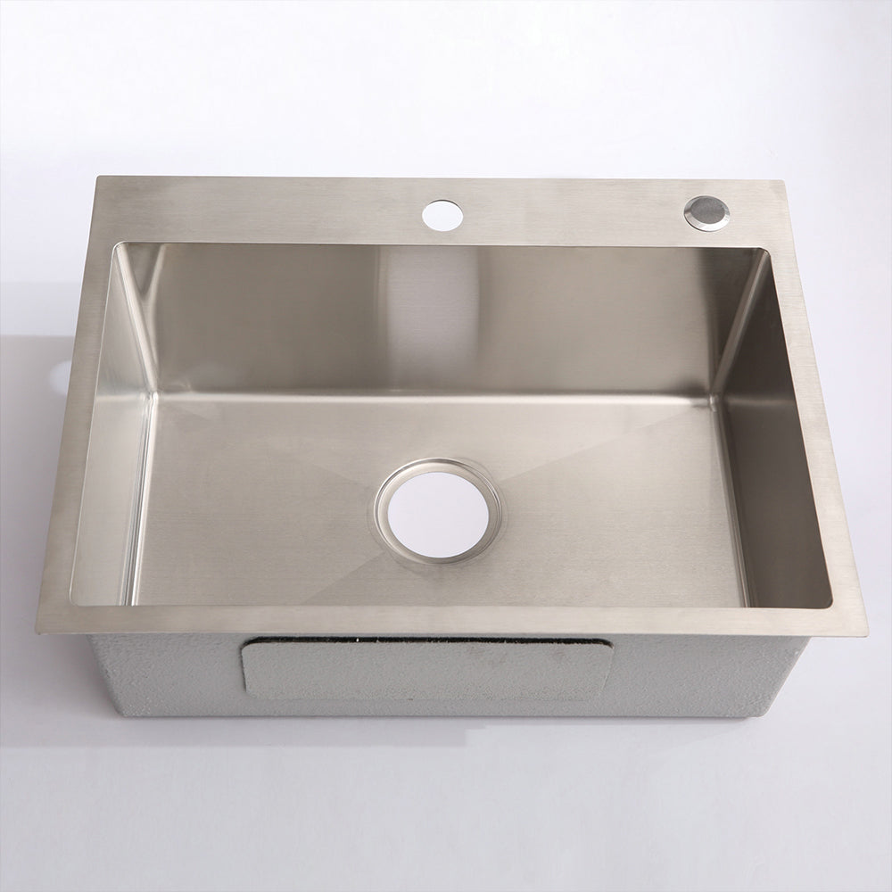 24-Inch Stainless Steel Washing Sink with Faucet Hoses and Drain Head