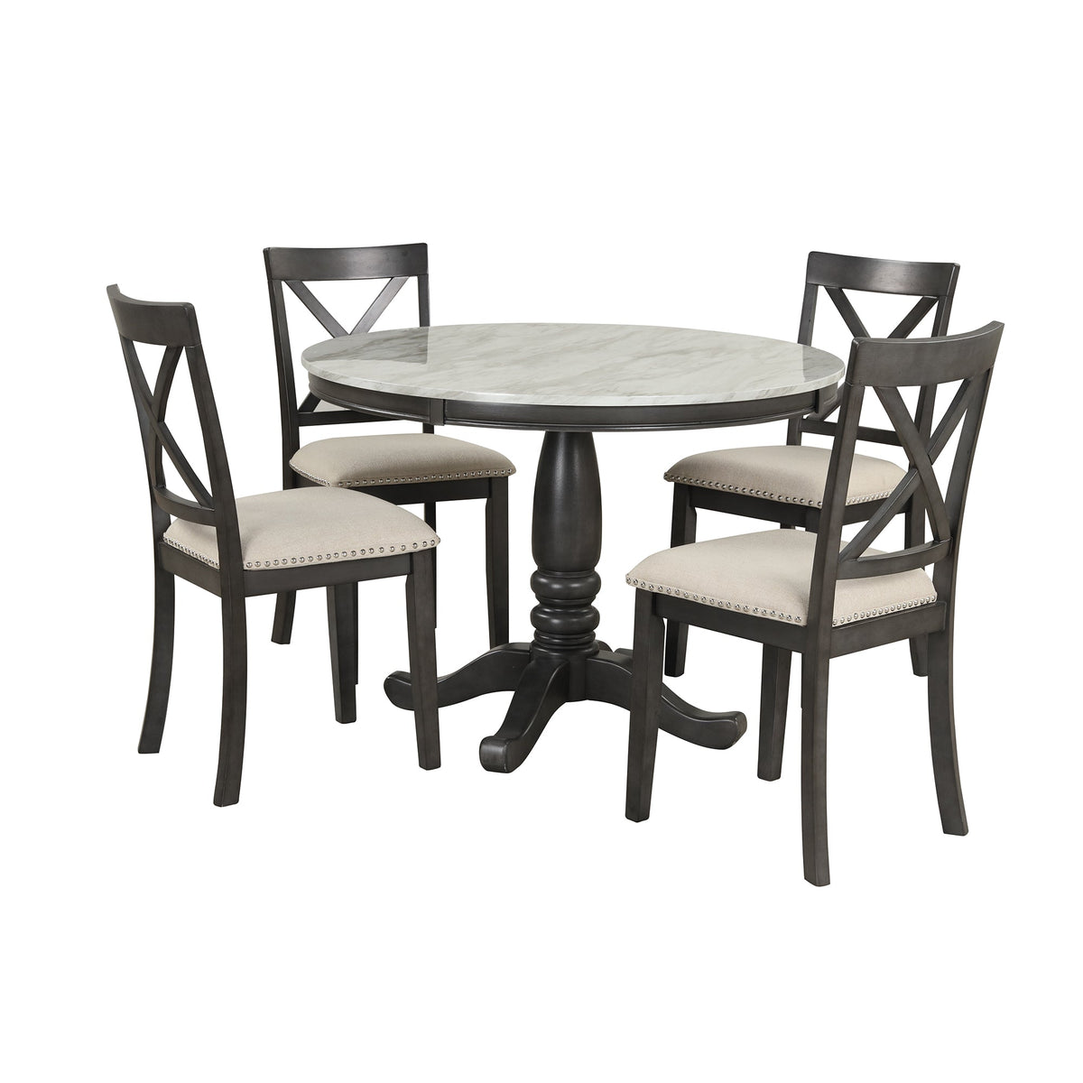 Orisfur 5-Piece Dining Table and Chairs Set