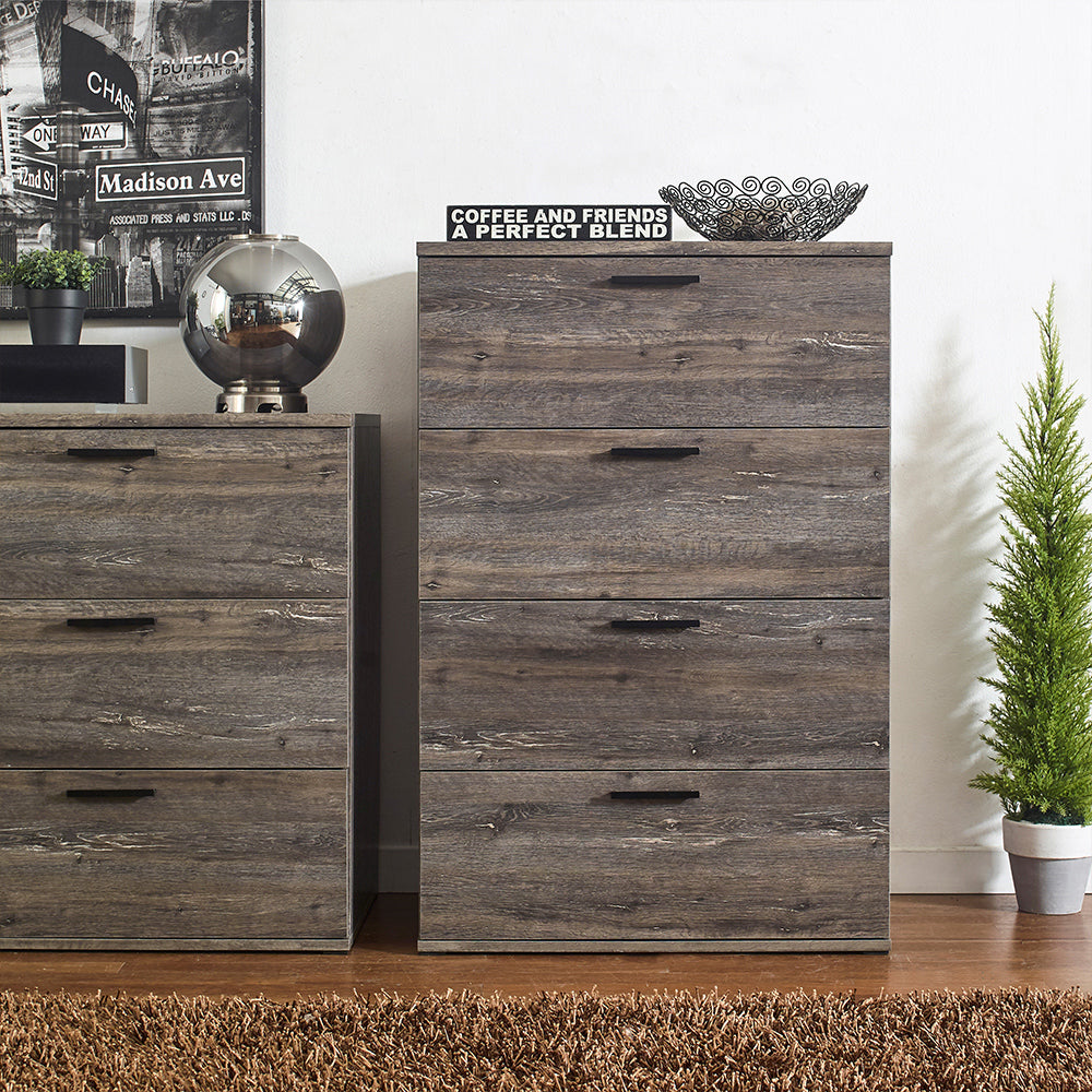 Oliver Farmhouse Four-Drawer Jumbo Chest in Rustic