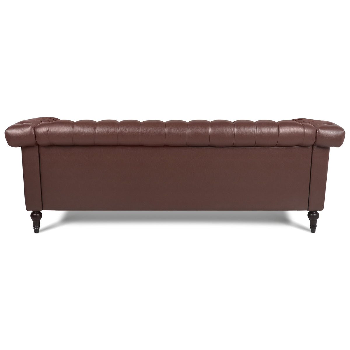 83.66 Inch Width Traditional Square Arm Removable Cushion 3-Seater Sofa