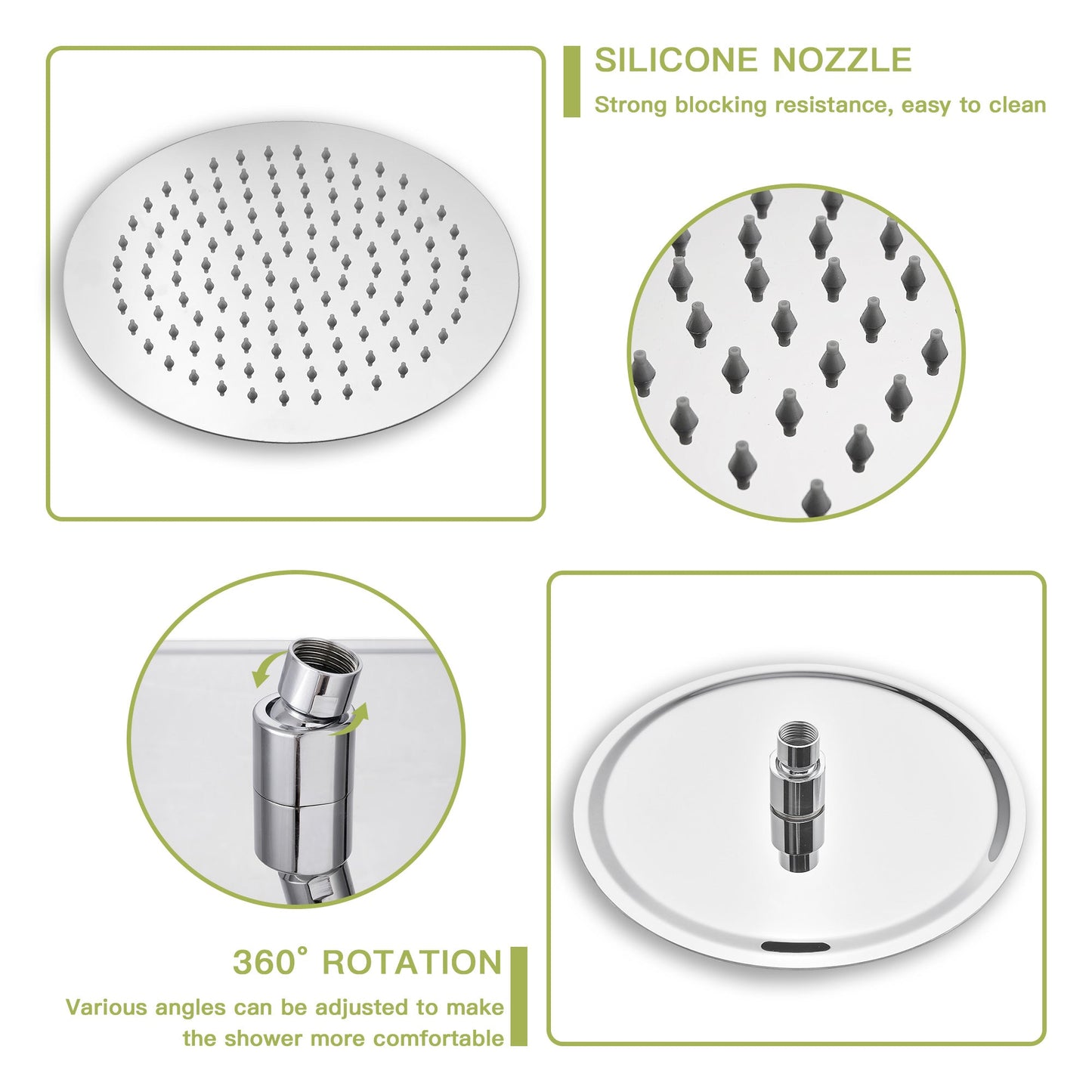 Shower Set - 10inch Overhead Shower and Hand Shower