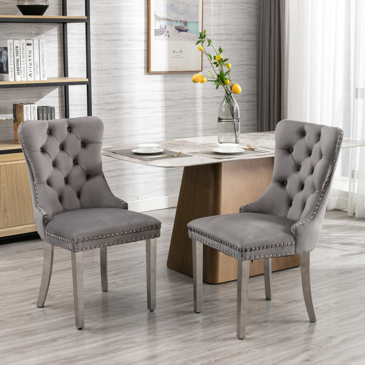 Nikki Collection High-End Tufted Velvet Dining Chair