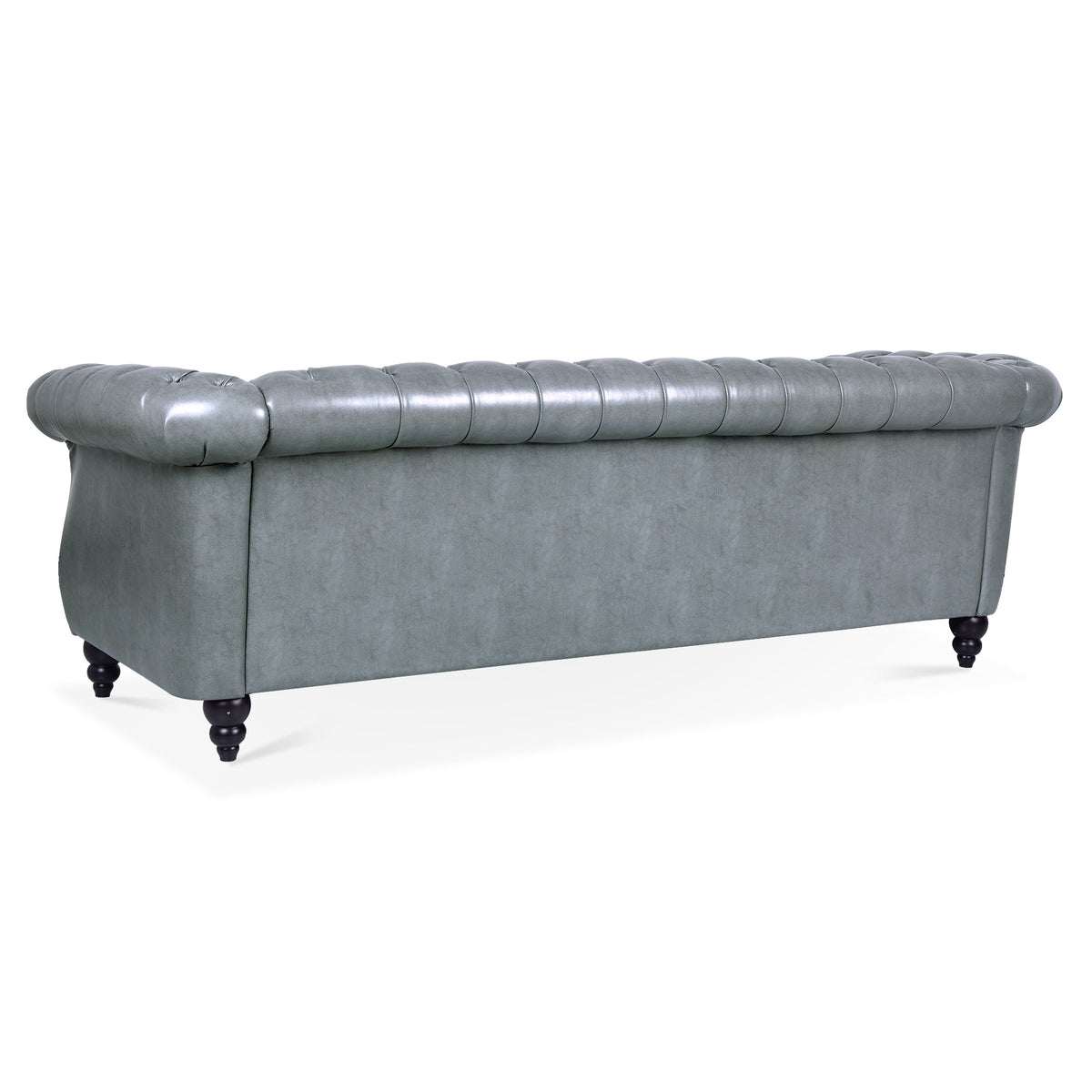 84.65" Rolled Arm Chesterfield 3 Seater Sofa