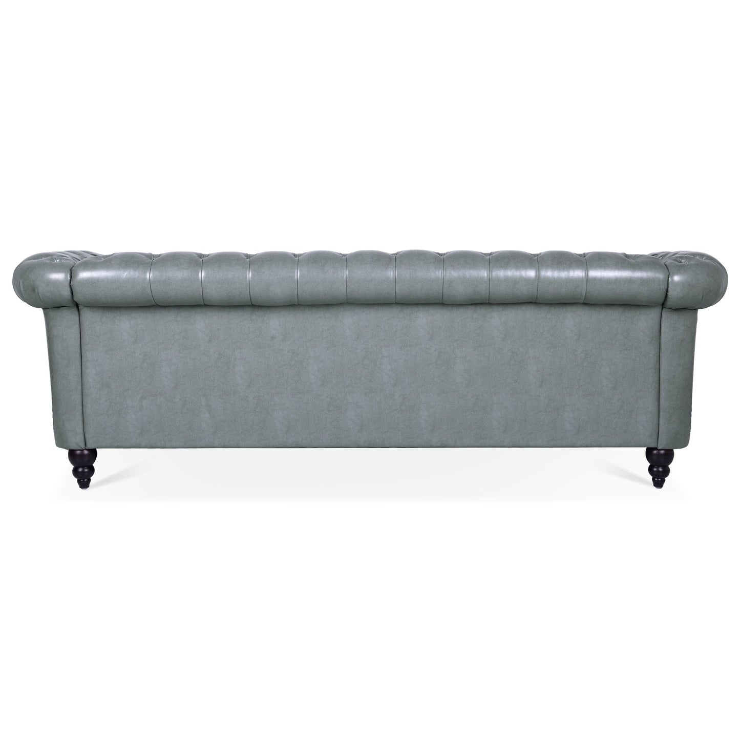 84.65" Rolled Arm Chesterfield 3 Seater Sofa