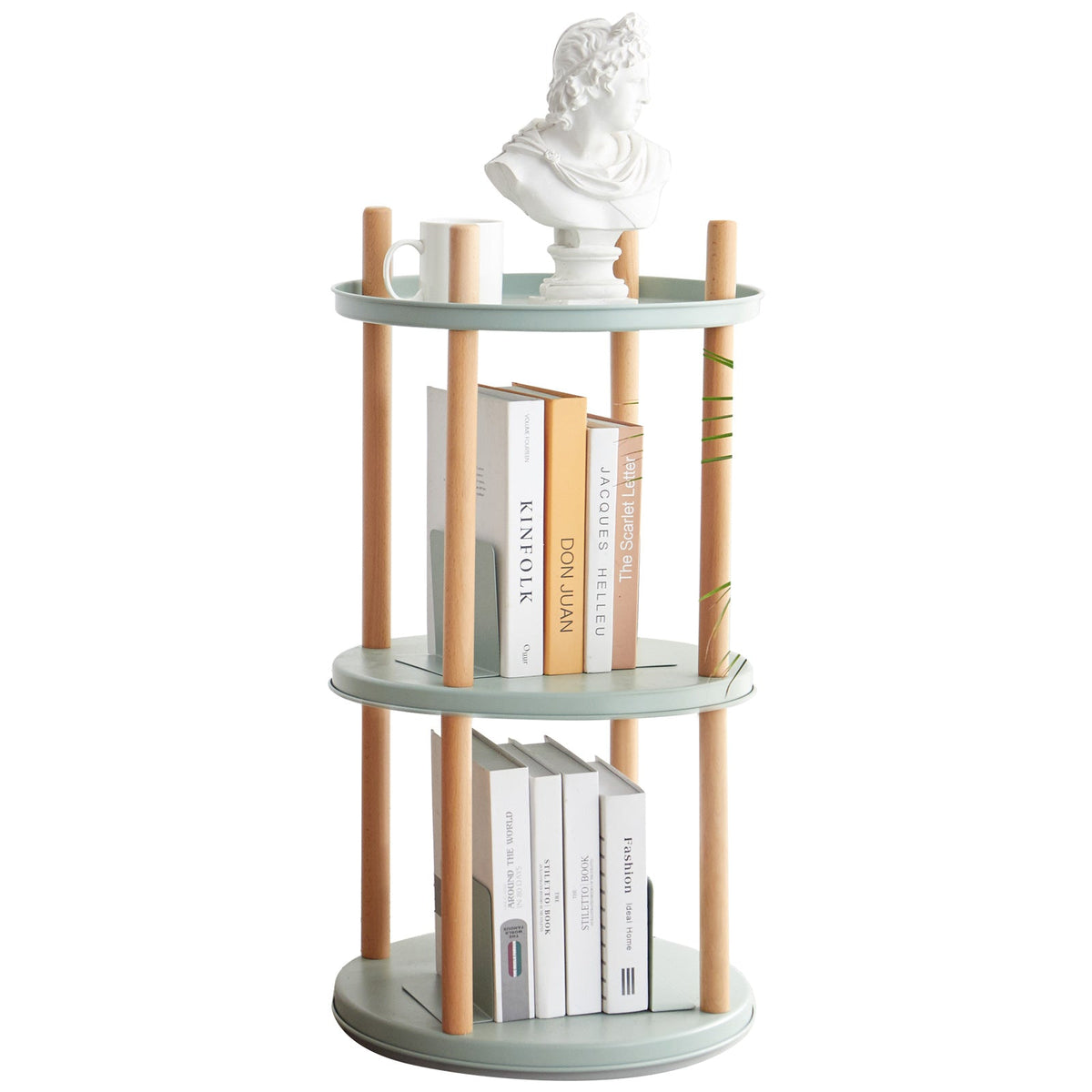 360° Rotating Bookshelf - Multifunctional Storage Rack