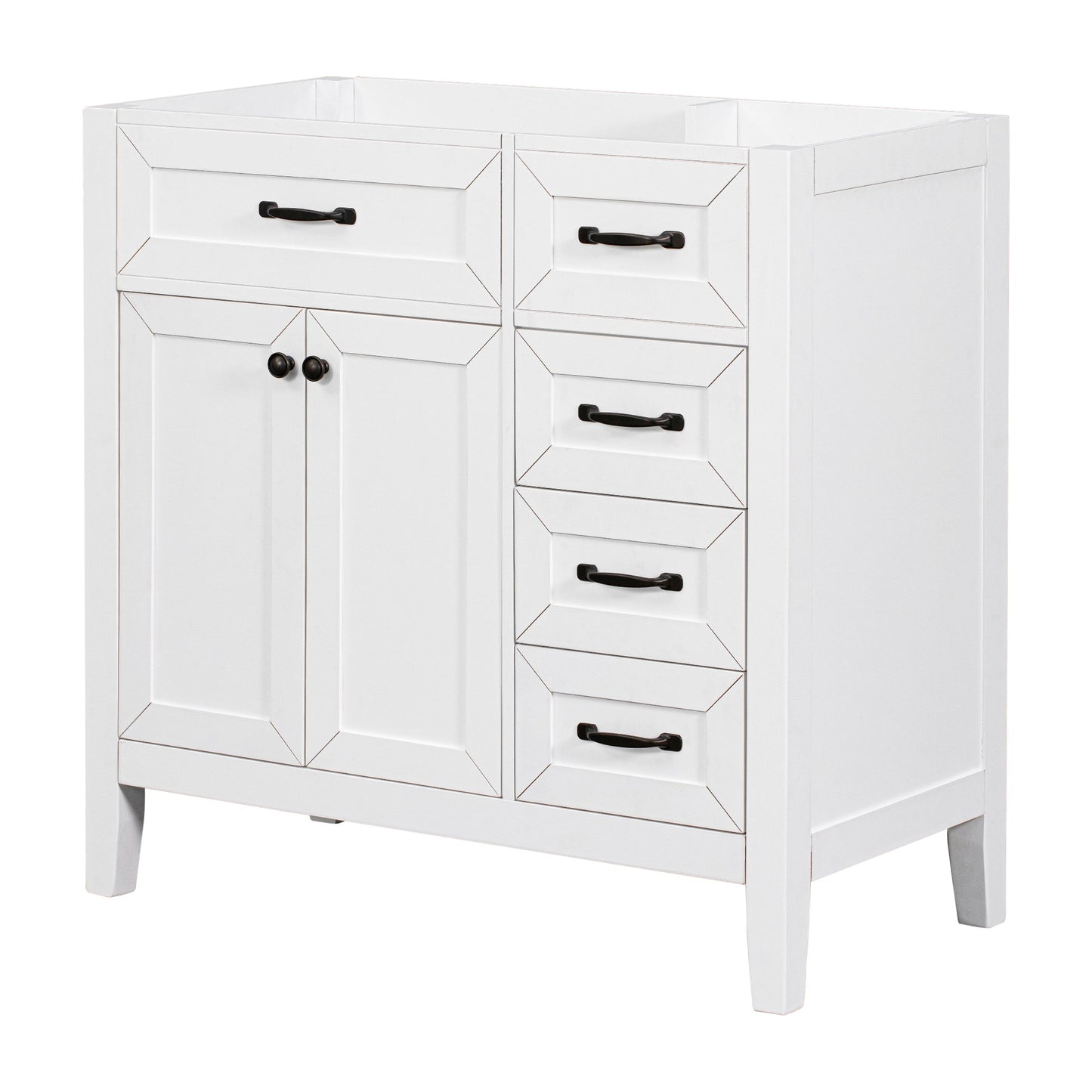 36" Bathroom Vanity Without Sink, Cabinet Base Only