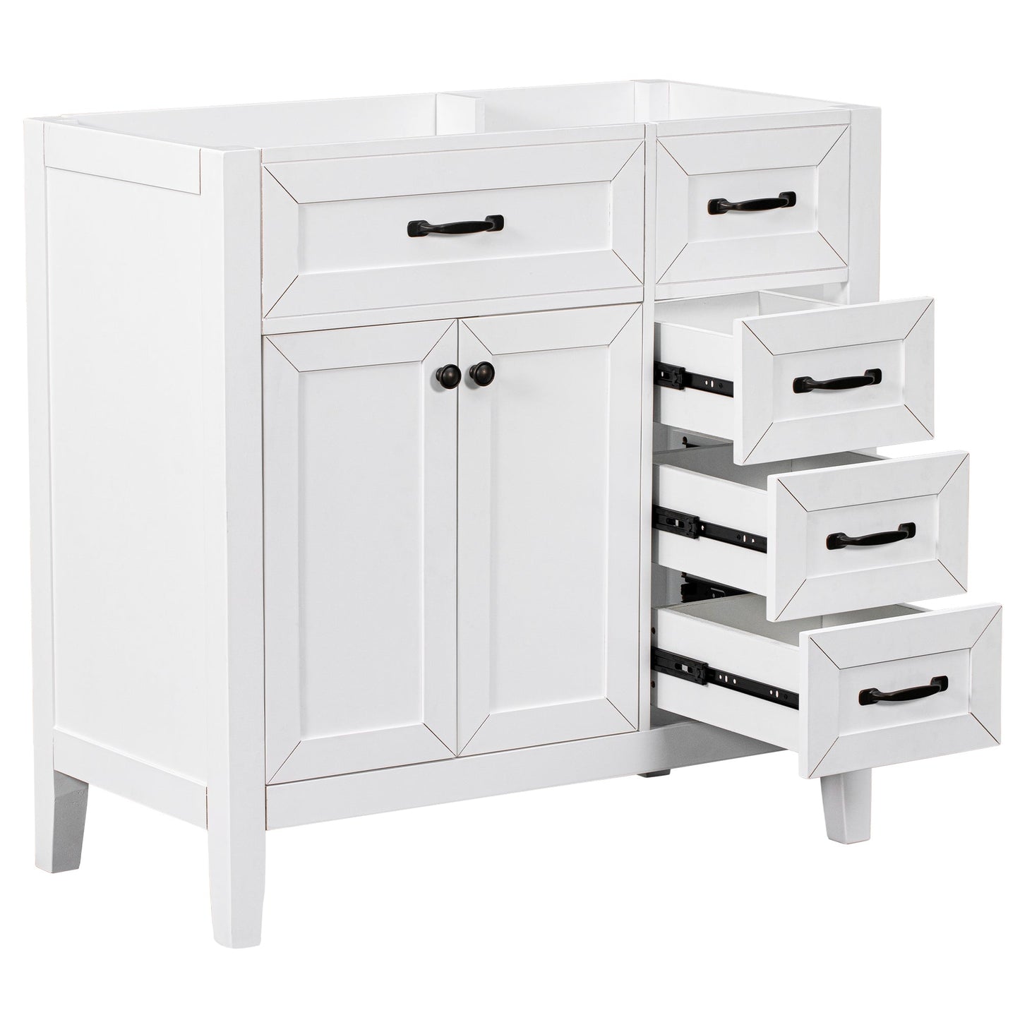 36" Bathroom Vanity Without Sink, Cabinet Base Only