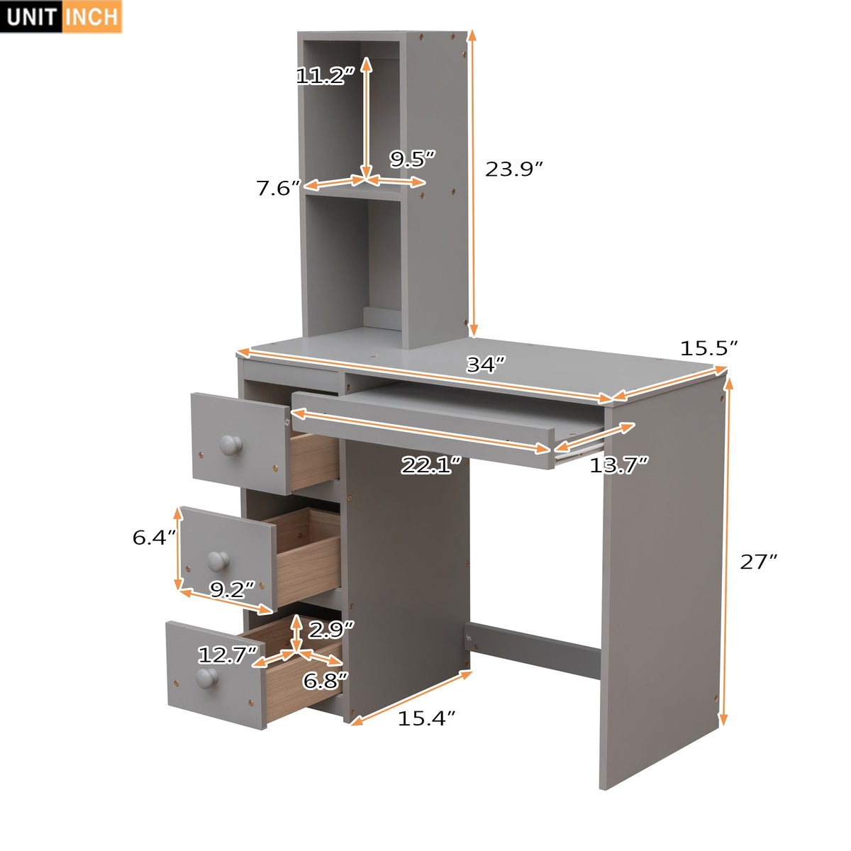 Twin Size Loft Bed with Stand-alone Bed, Storage Staircase, Desk, Shelves and Drawers