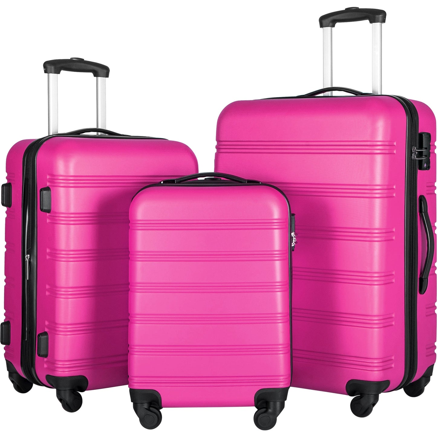 3 Piece Hardside Spinner Suitcase Set with TSA Lock