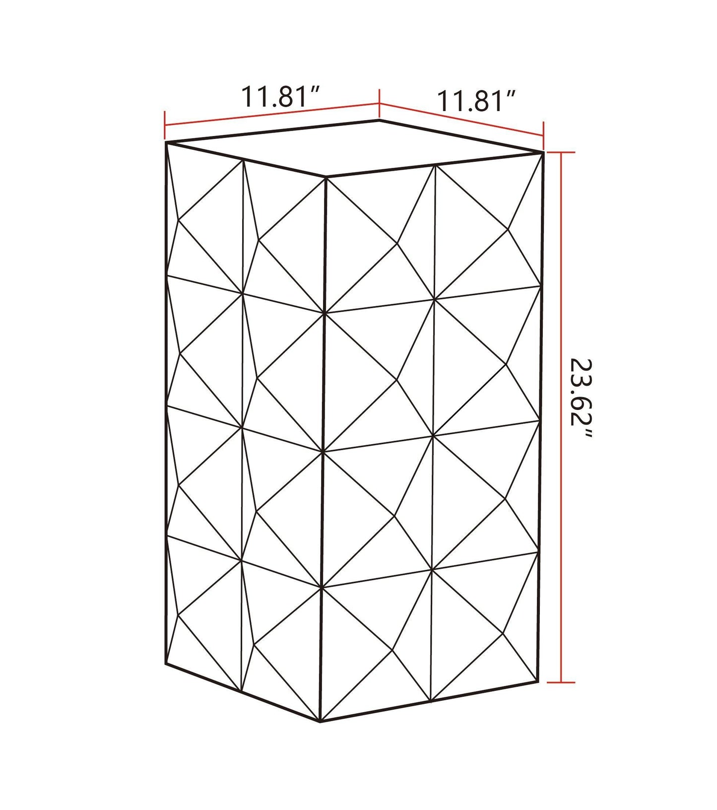 24" Height Three-dimensional Embossed Pattern Design Retro Coffee Table MDF Retro Furniture