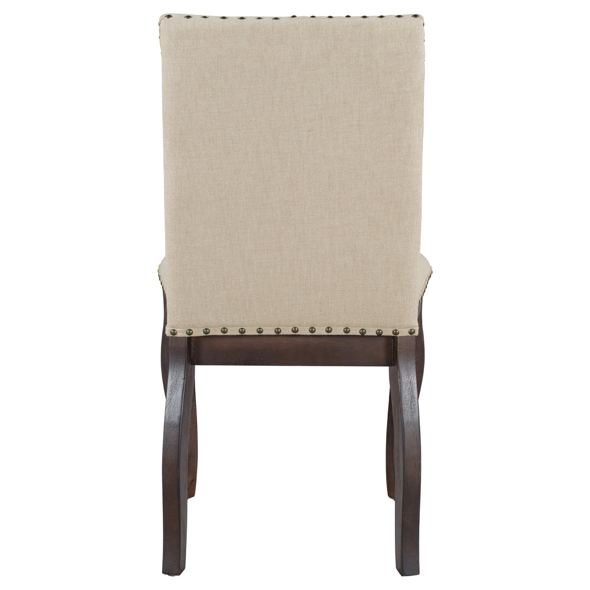 TREXM Set of 2 Dining Chairs with Nailhead in Espresso