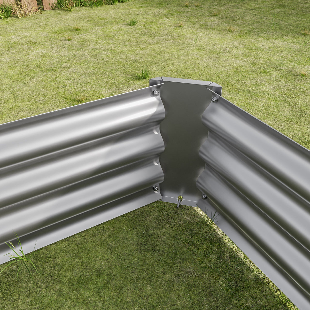 Metal Raised Garden Bed, Rectangle Raised Planter 4×2×1ft