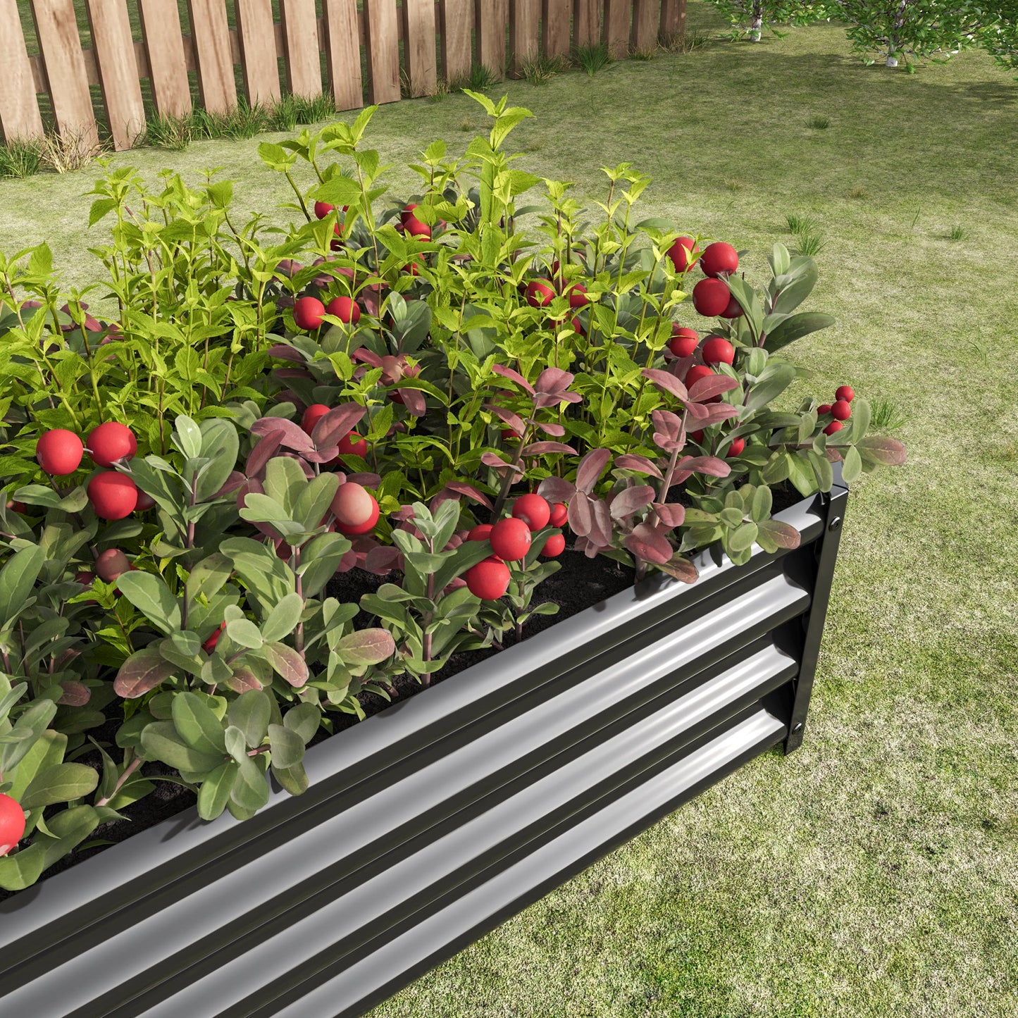 2-Piece Metal Raised Garden Bed