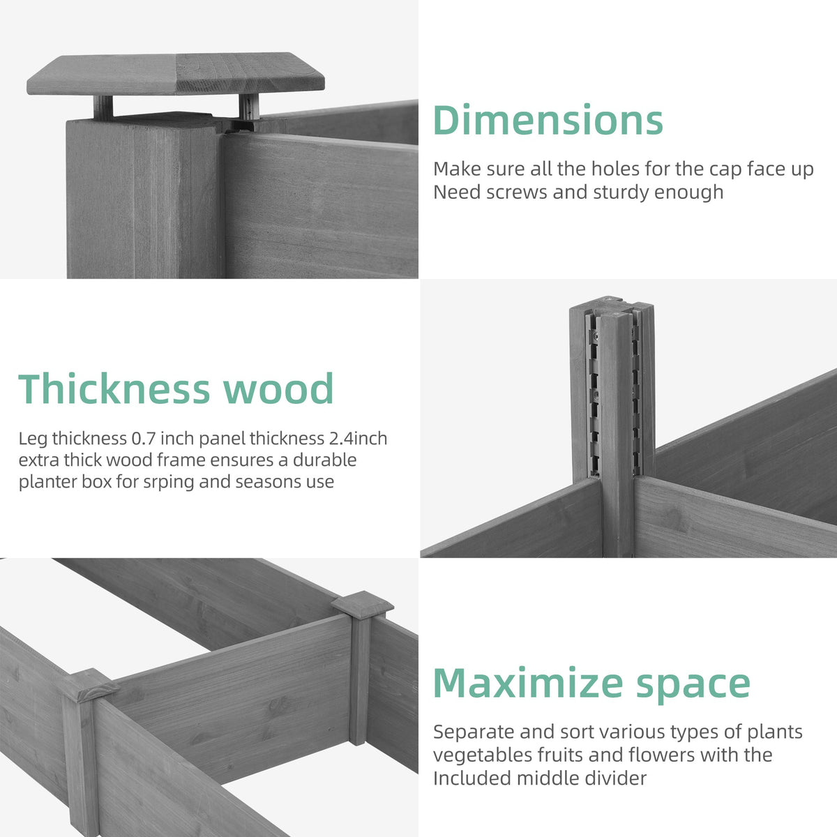 Over Ground Raised Garden Bed 96x28x10''