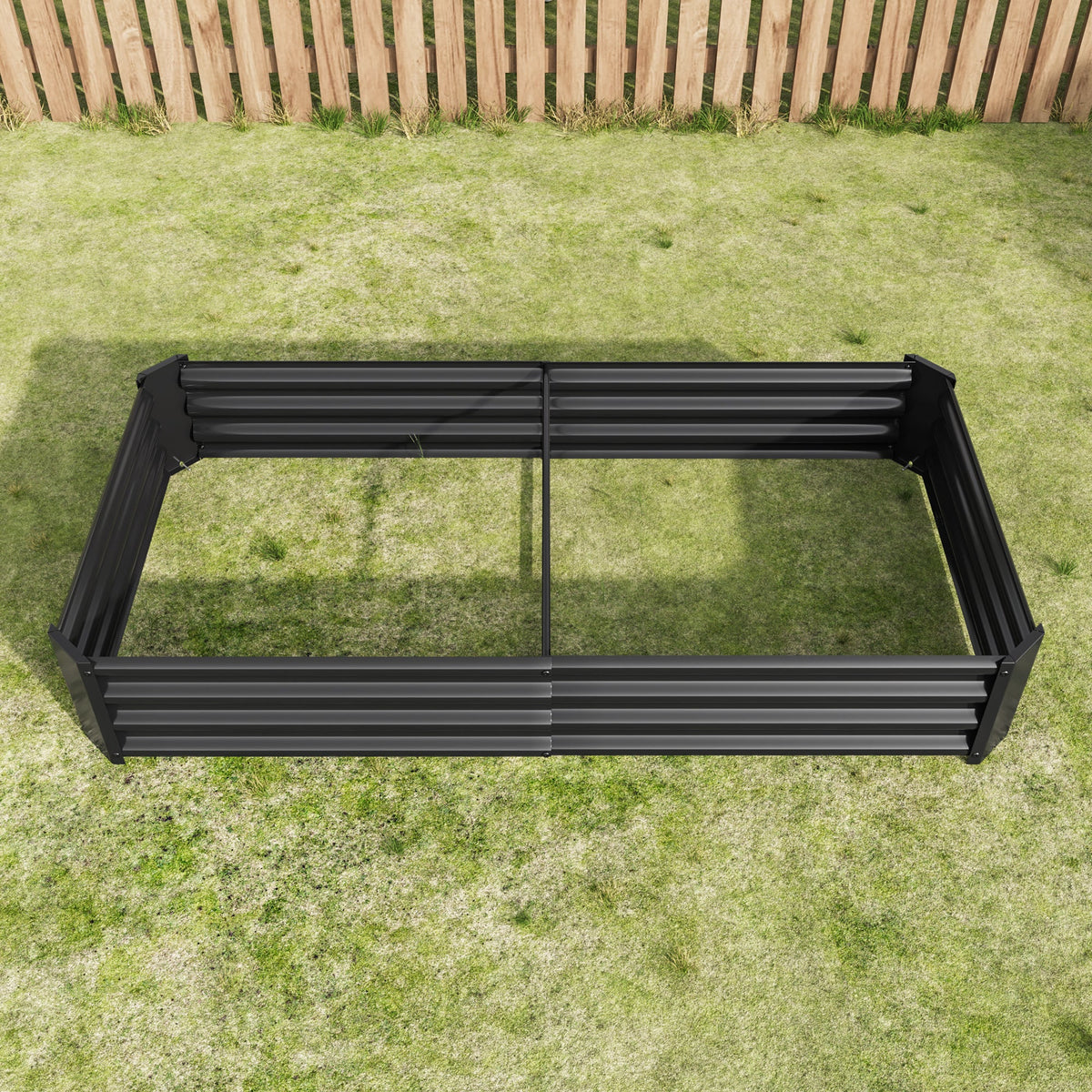 Raised Garden Bed Outdoor - 6×3×1ft Metal Planter