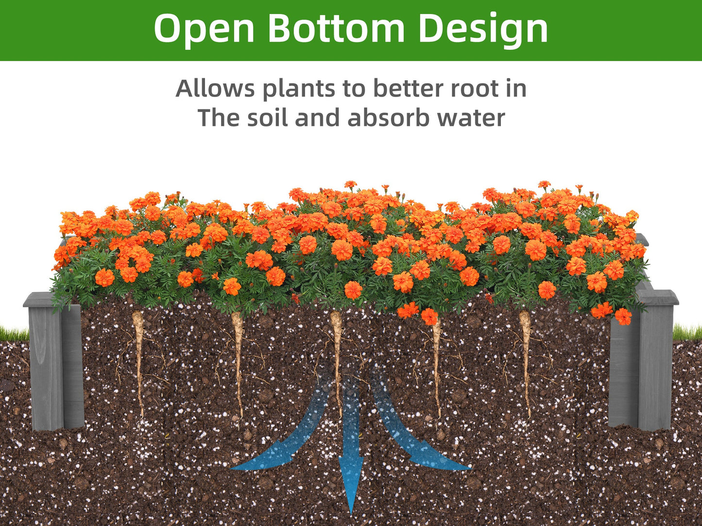 Raised Garden Bed 48x48x10''
