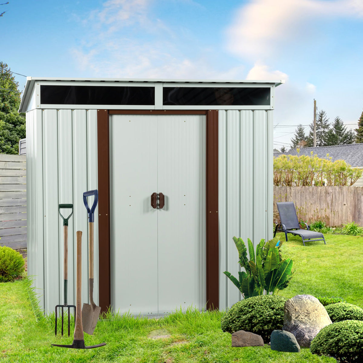 6ft x 5ft Outdoor Metal Storage Shed