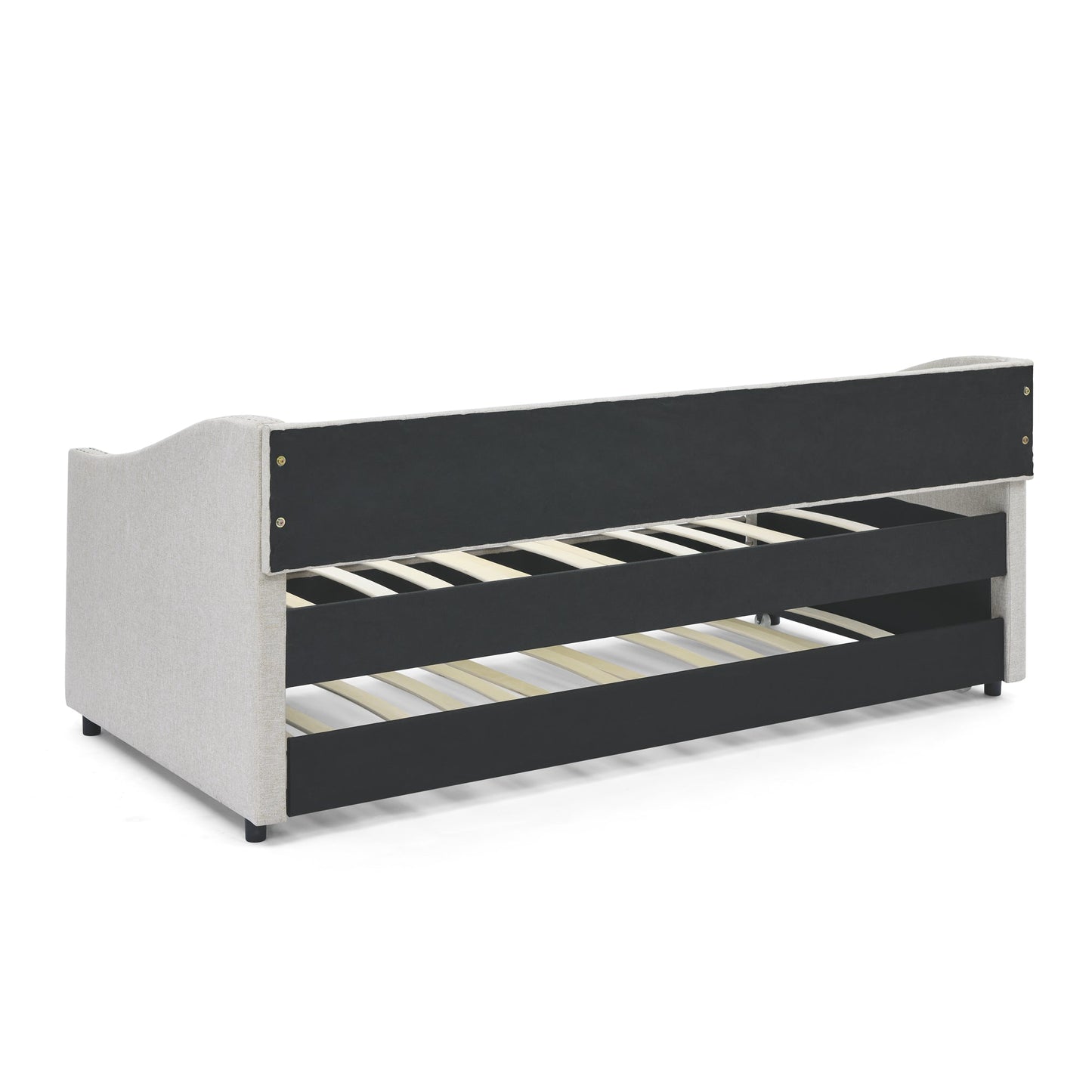 Twin Size Upholstered Daybed with Twin Size Trundle