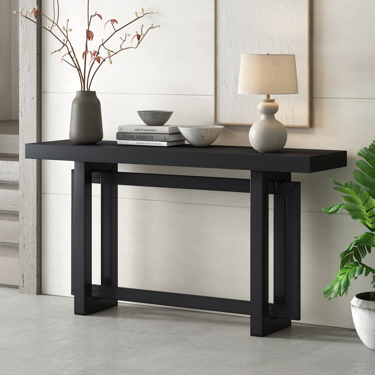 U_STYLE 59.1'' Painted Entryway Table