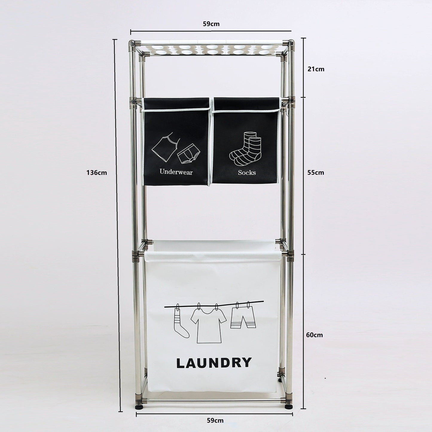 Laundry Hamper 3 Tier Laundry Sorter