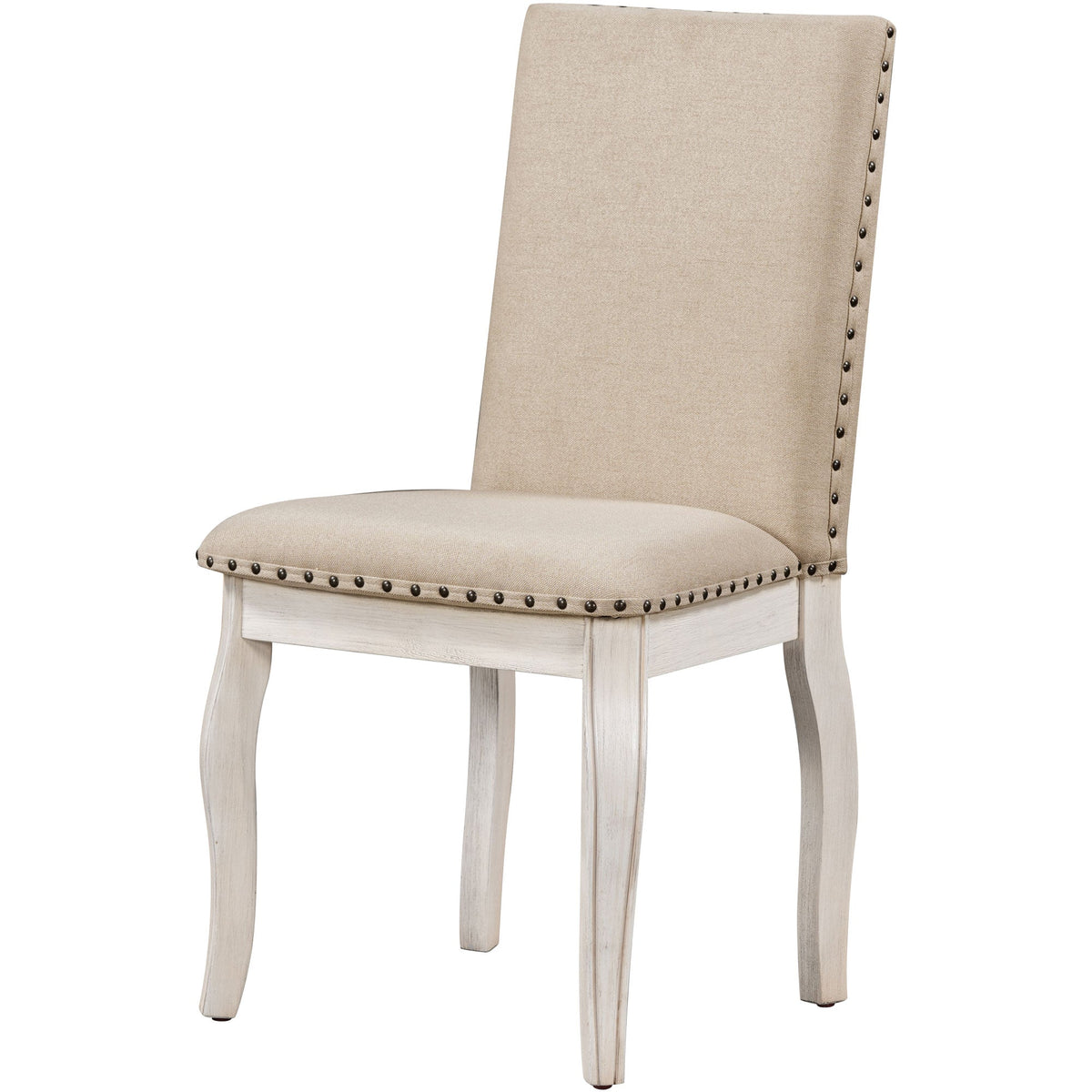 TREXM Set of 2 Dining Chairs with Upholstered Fabric