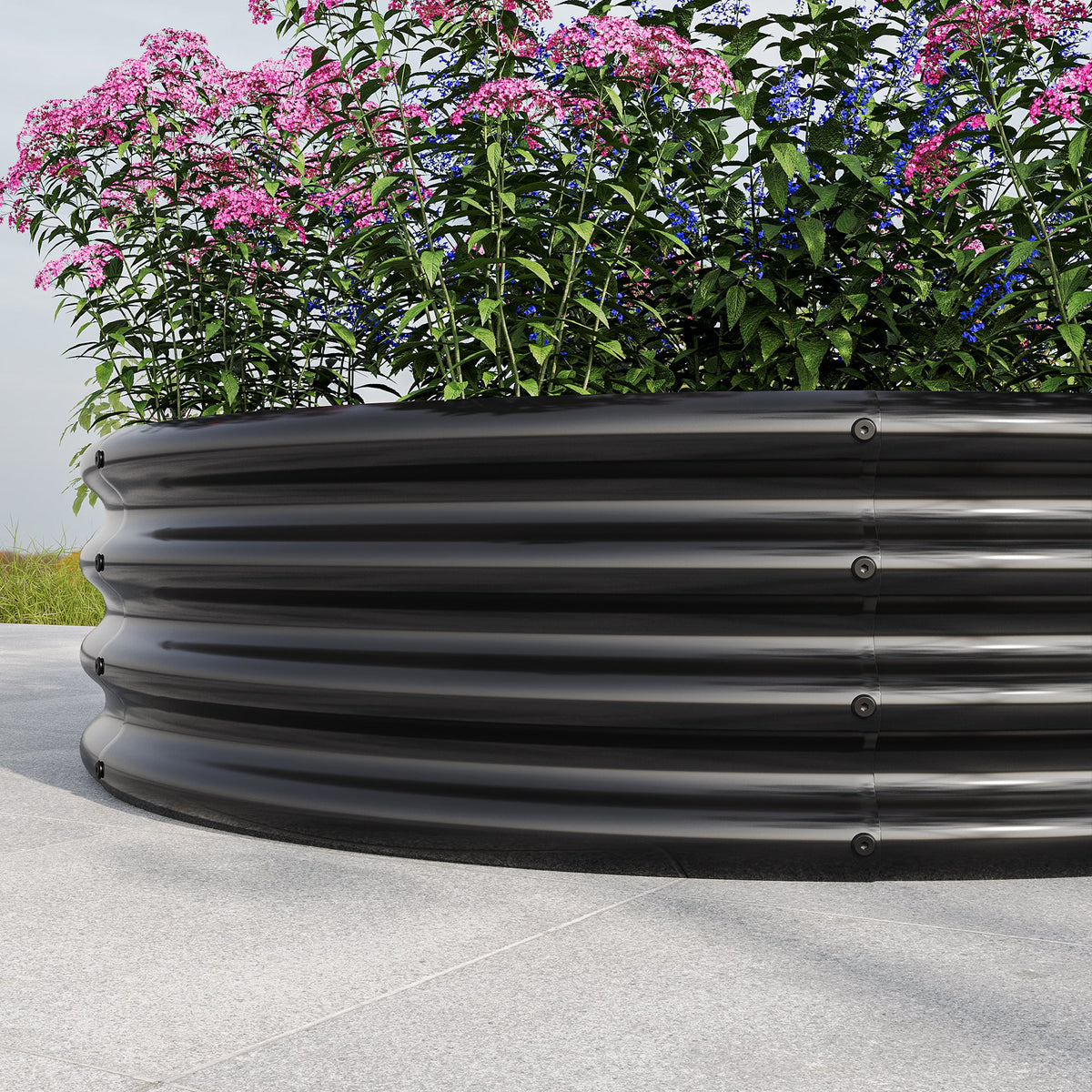 2PCS Tall Round Raised Garden Bed