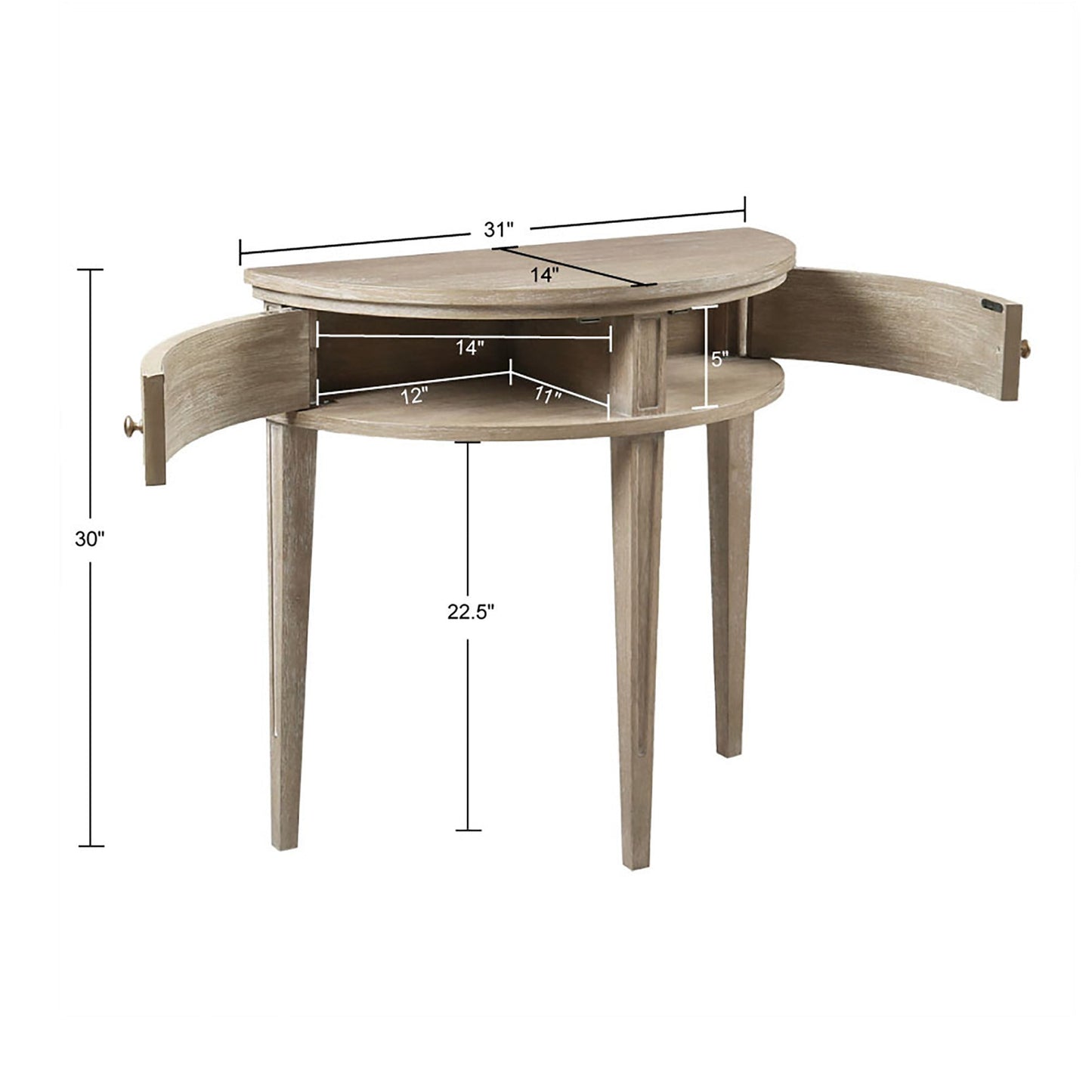 Storage Console Table 31"W