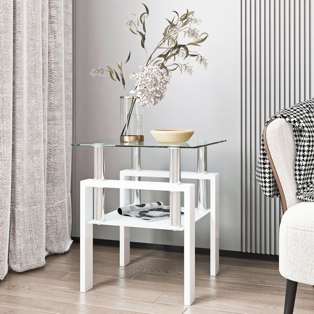 Modern Tempered Glass Coffee Table