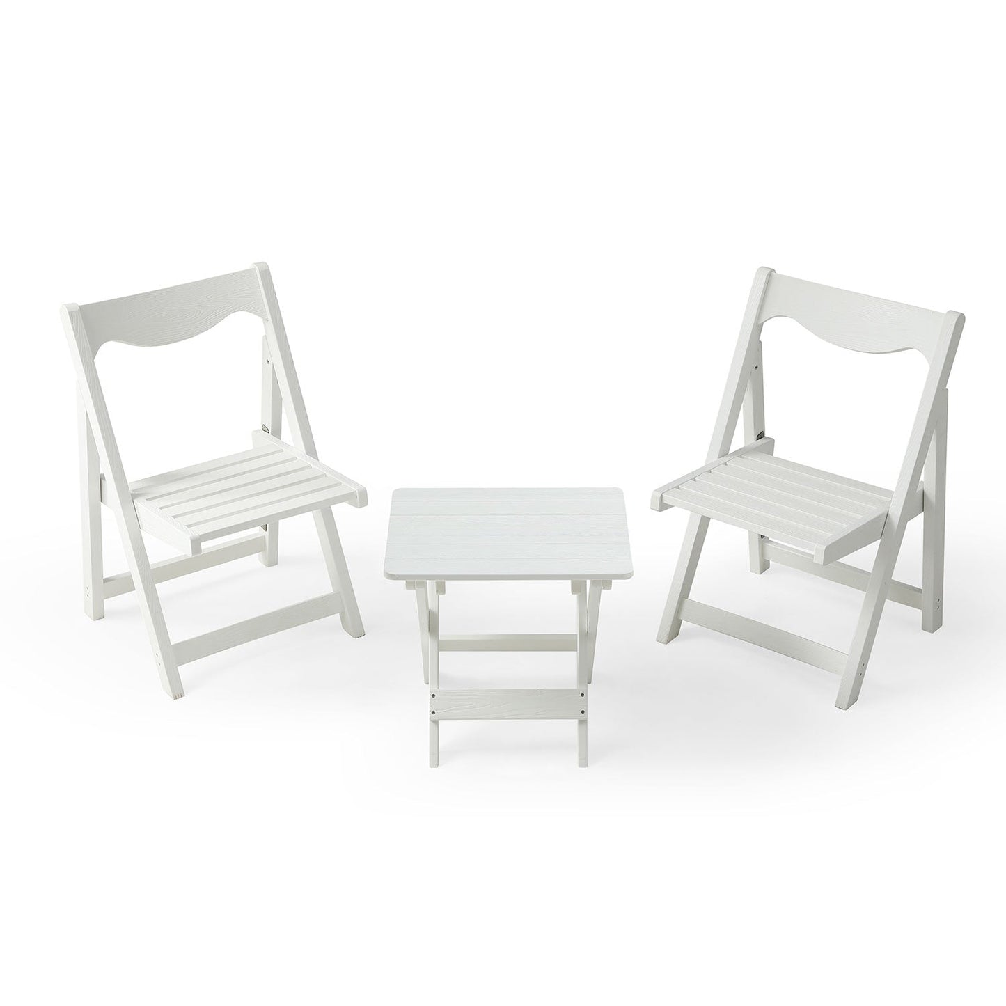 HIPS Foldable Small Table and Chair Set with 2 Chairs and Rectangular Table