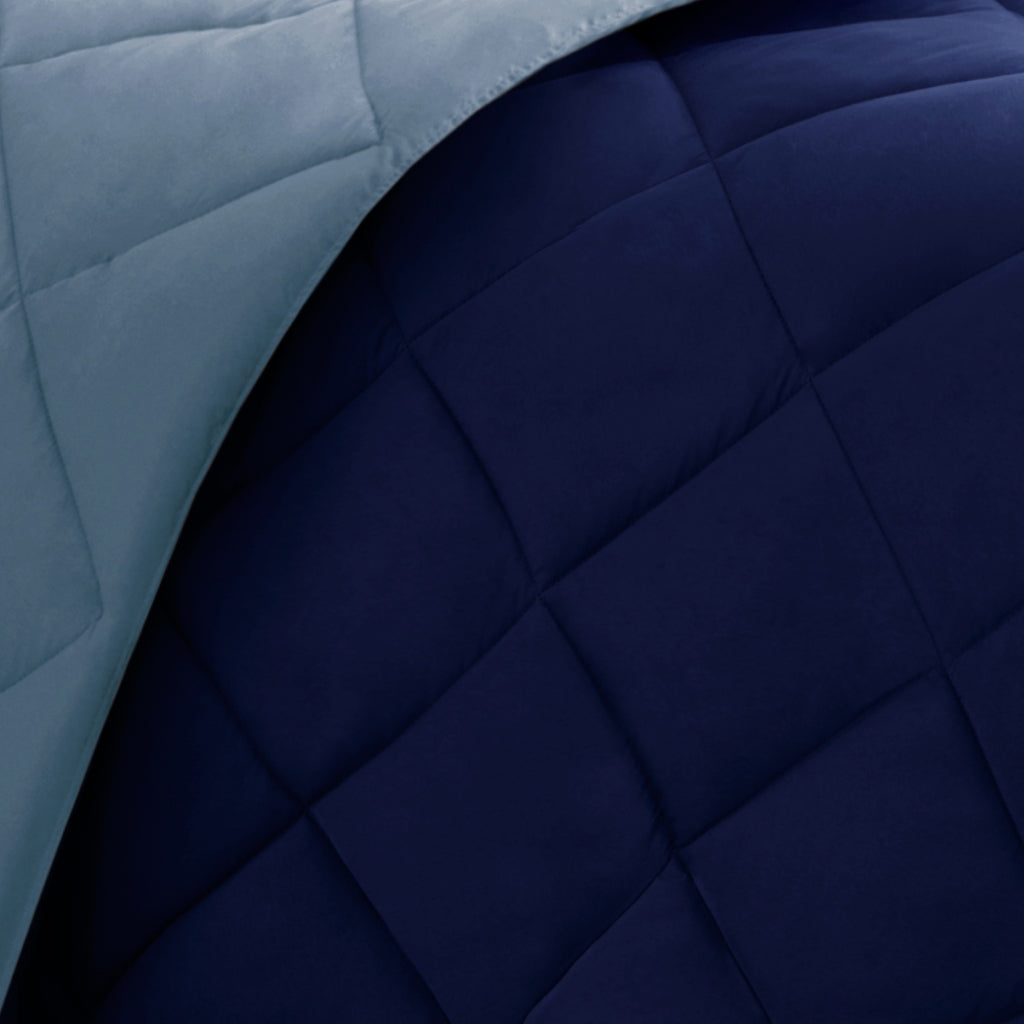 Full/Queen 3M Scotchgard Diamond Quilting Reversible Down Alternative Comforter Set