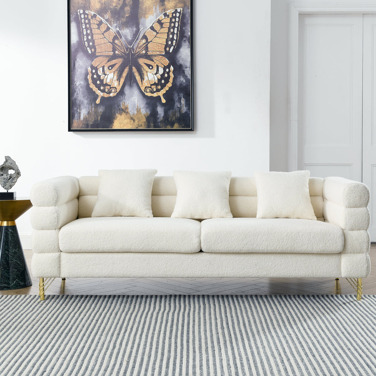 81 Inch Oversized 3 Seater Sectional Sofa