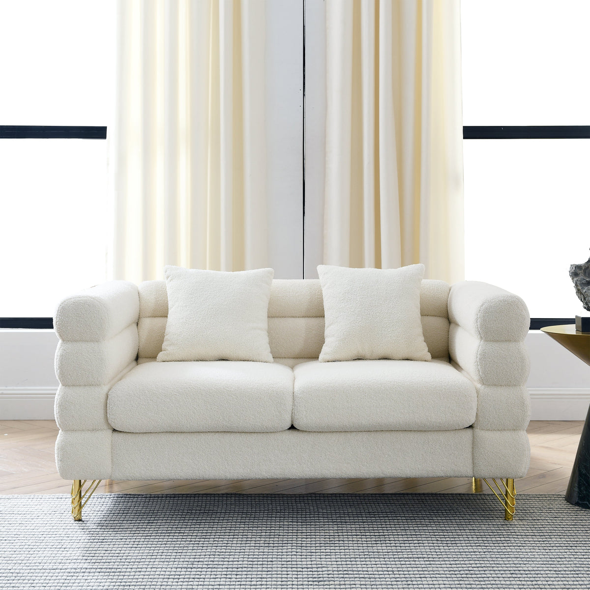 60-Inch Oversized 2 Seater Sectional Sofa